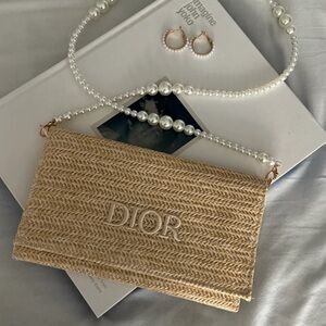 Dior Tan and Cream Crossbody Bag with Elegant Design